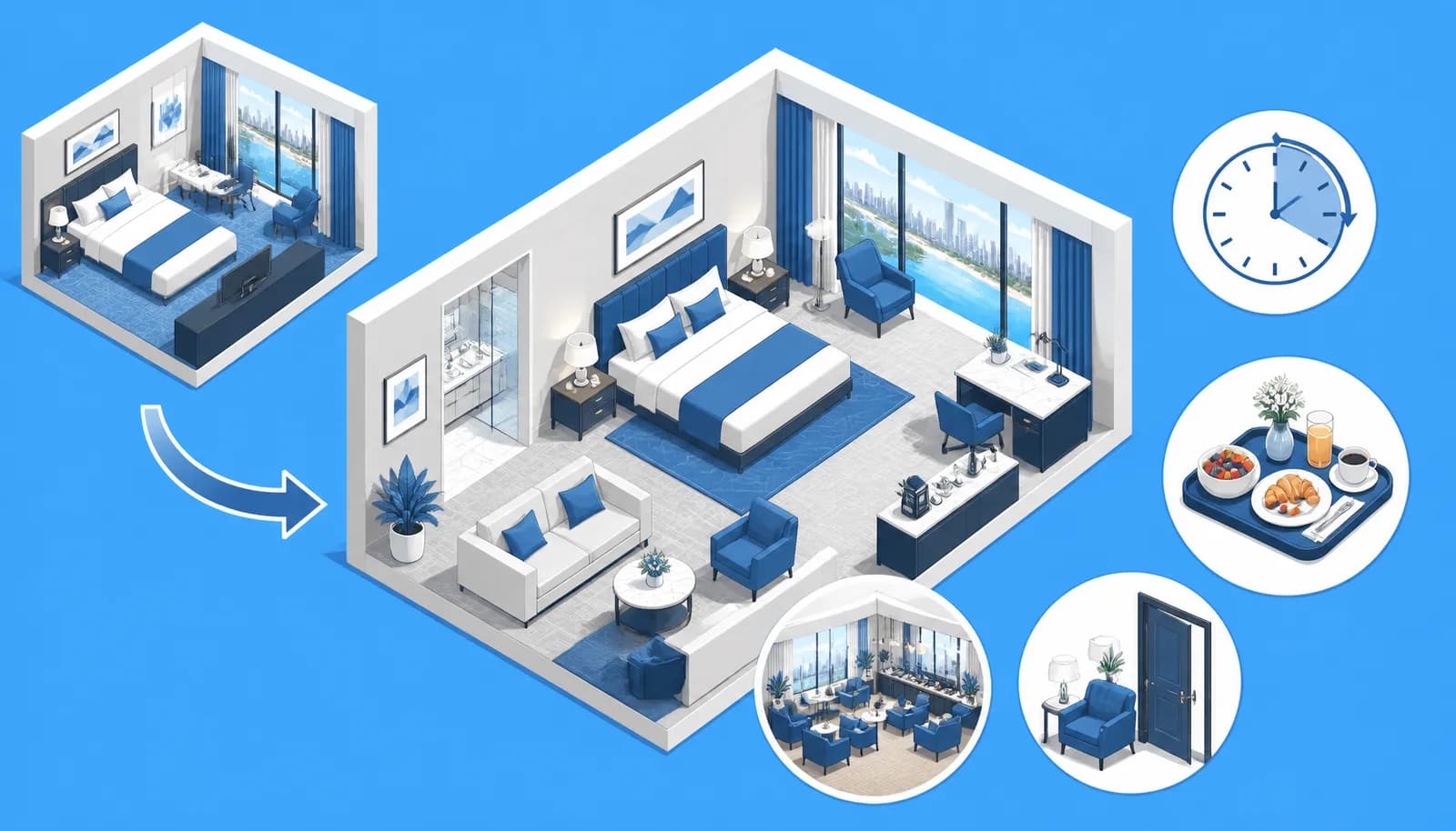 luxury hotel room with loyalty perks