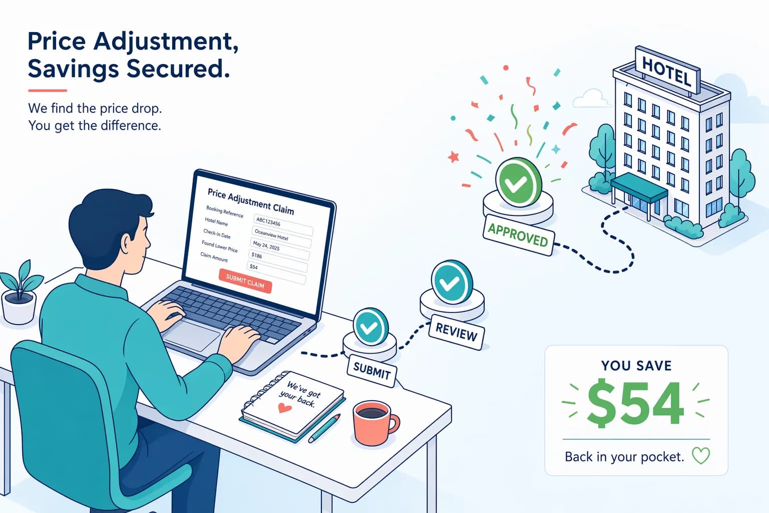 Savings notification illustration