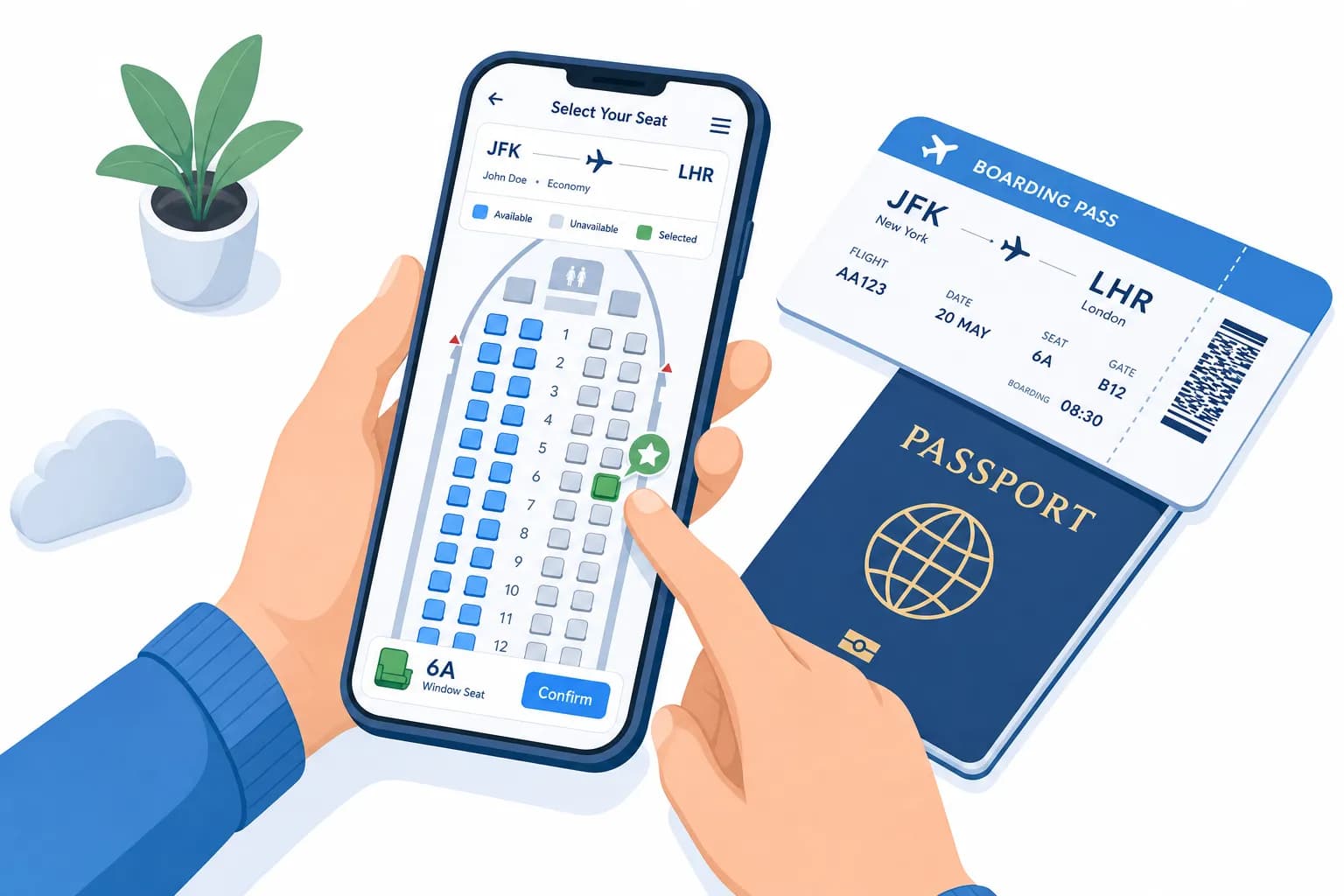 Seat selection on mobile app