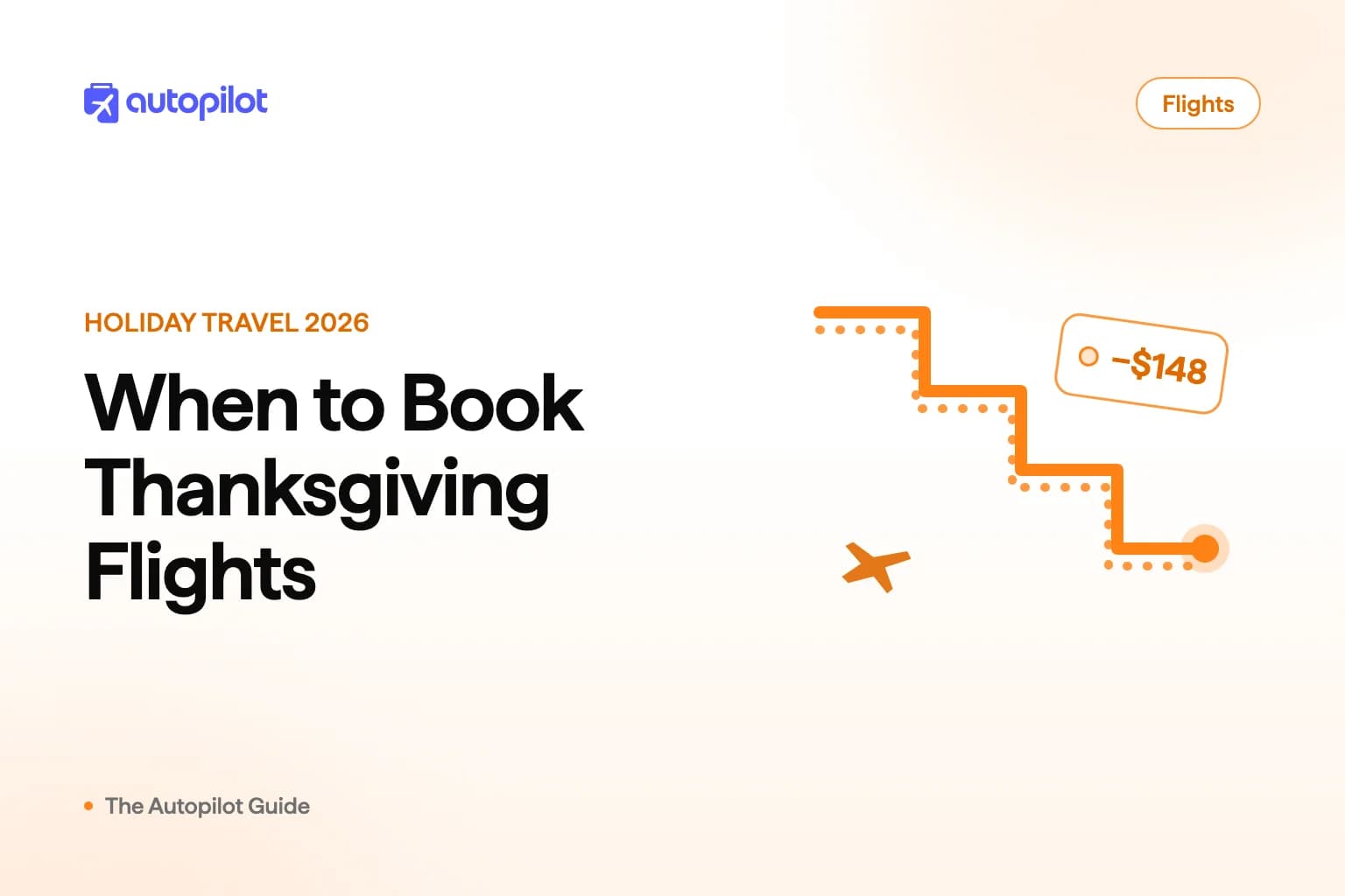Illustration of a fare timeline for booking Thanksgiving 2026 flights