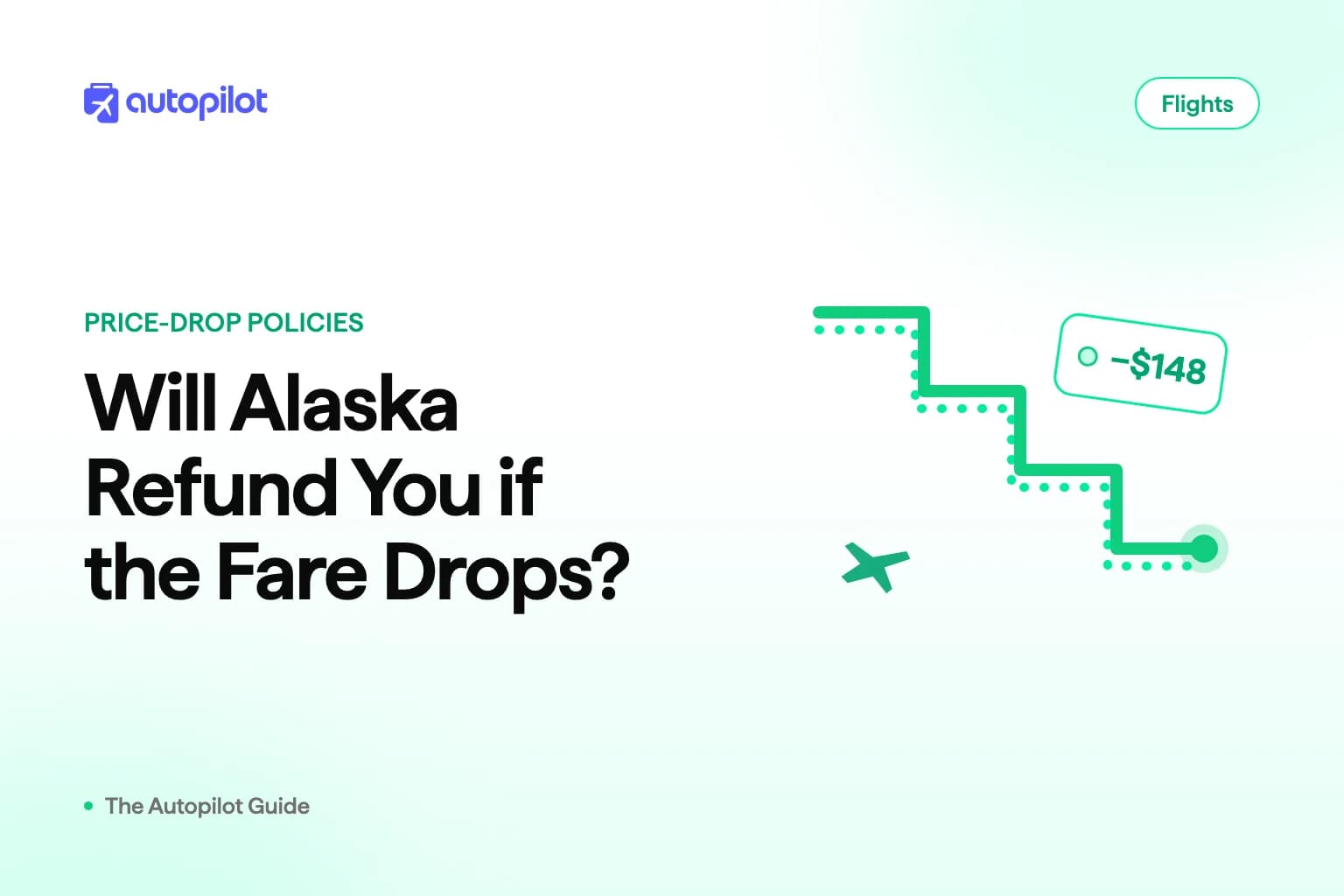 Illustration of an Alaska Airlines fare dropping after booking and the credit that comes back