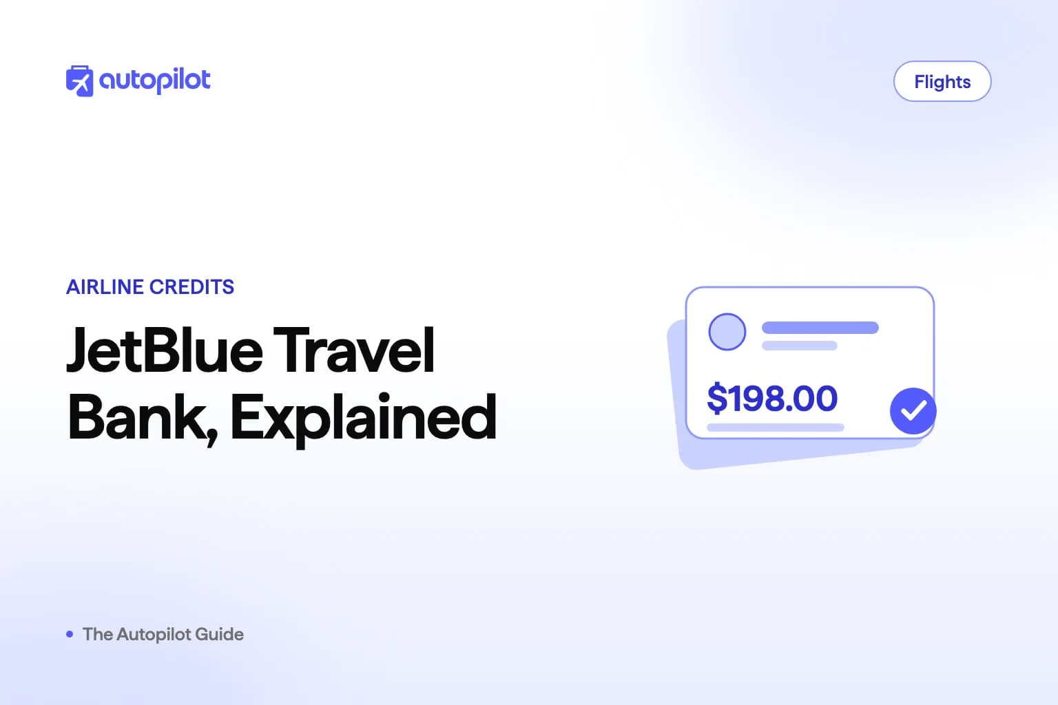 Illustration of a JetBlue Travel Bank credit and the rules for using it