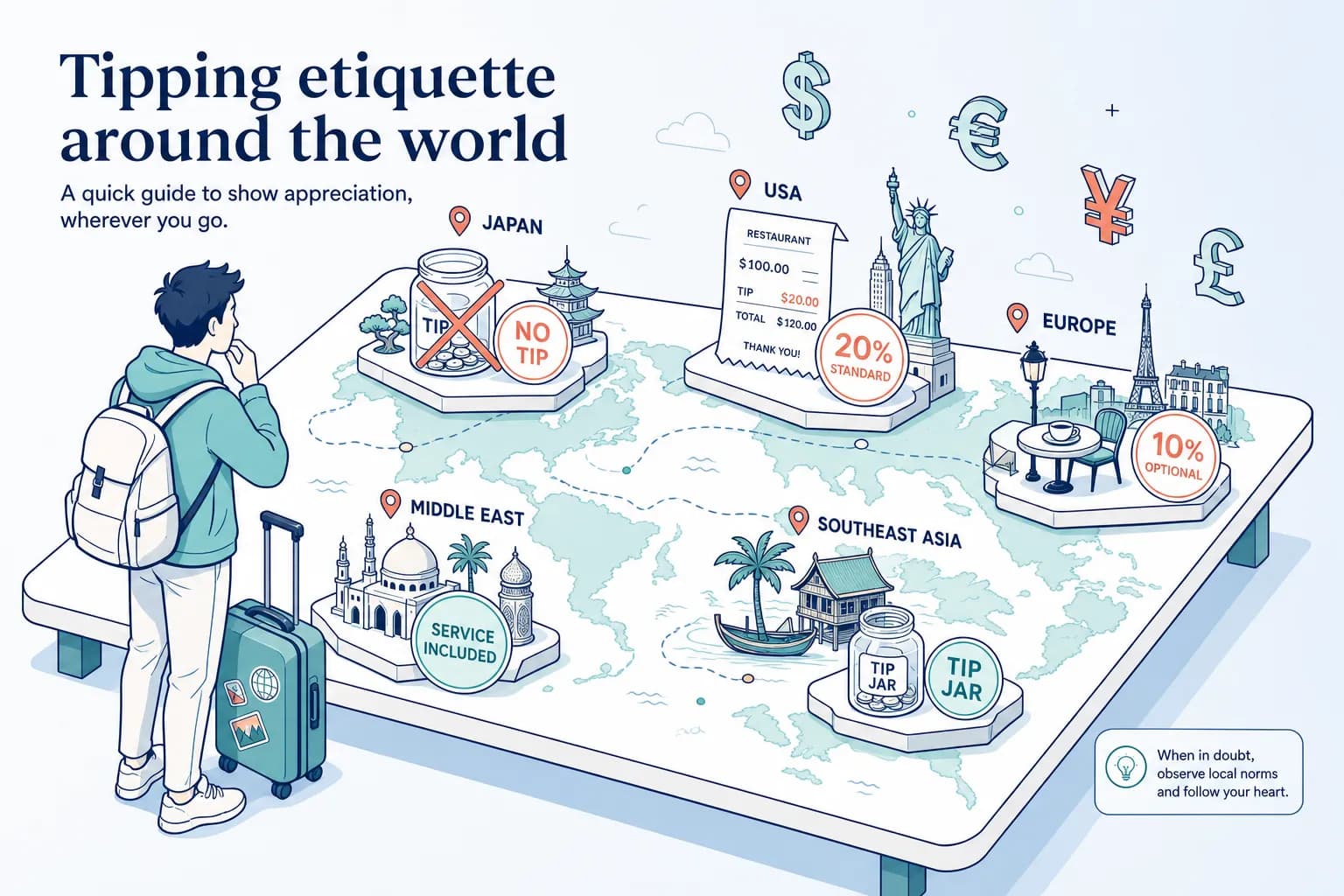 The Complete Travel Tipping Guide for 2026: How Much to Tip in 30+ Countries