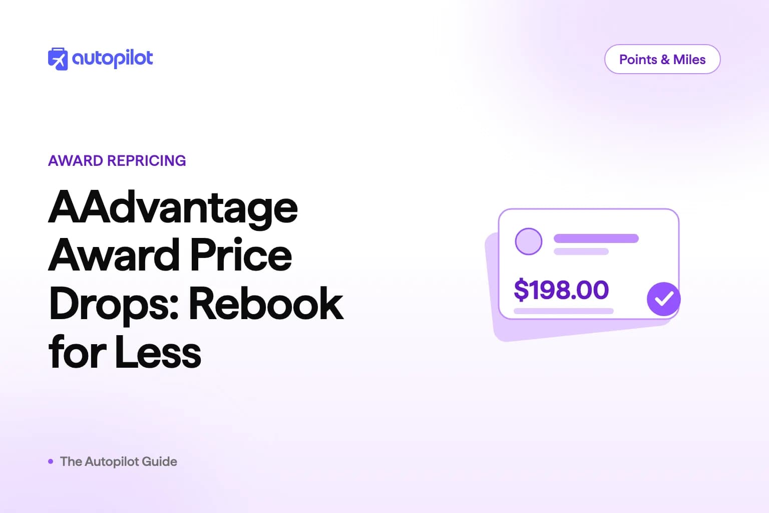 An AAdvantage award booking being rebooked at a lower mileage price, with the mileage difference returning to the account
